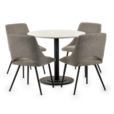 Luca 80cm Round Dining Table White