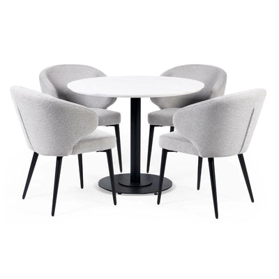 Luca 100cm Round Dining Table White