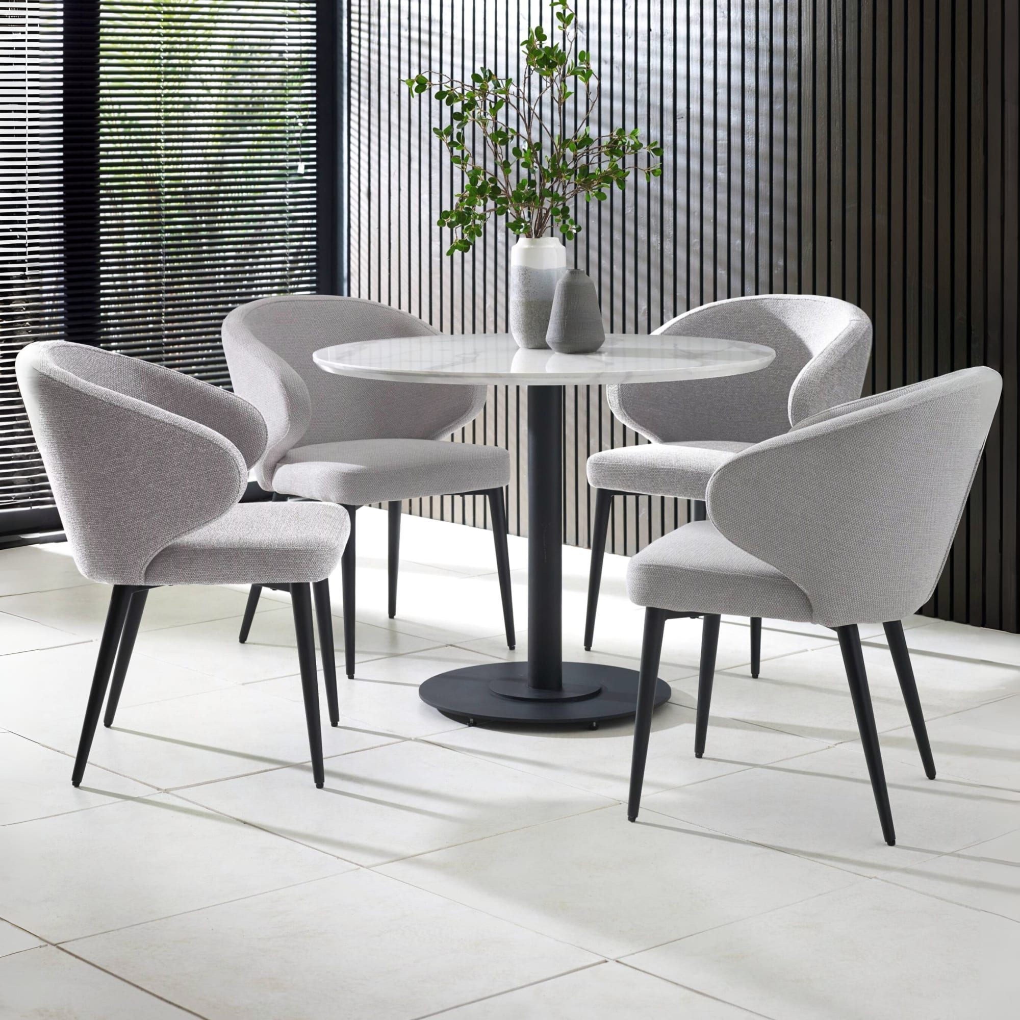 Luca 100cm Round Dining Table White