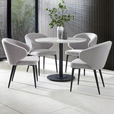 Luca 100cm Round Dining Table White