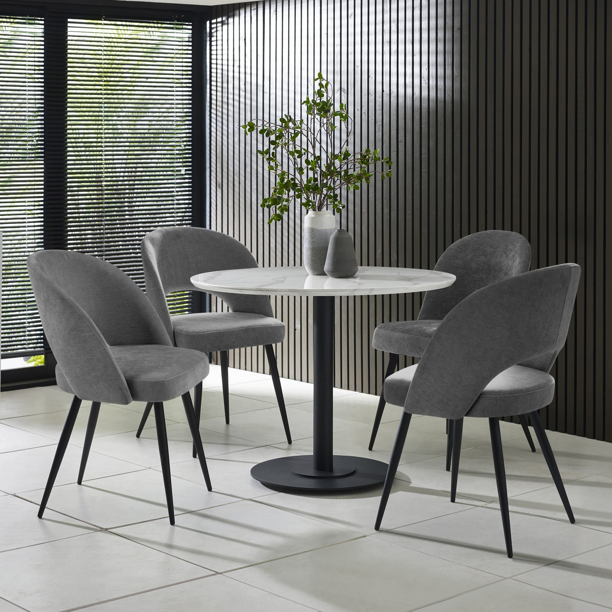 Luca 100cm Round Dining Table White