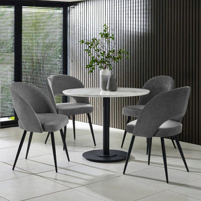 Luca 100cm Round Dining Table White