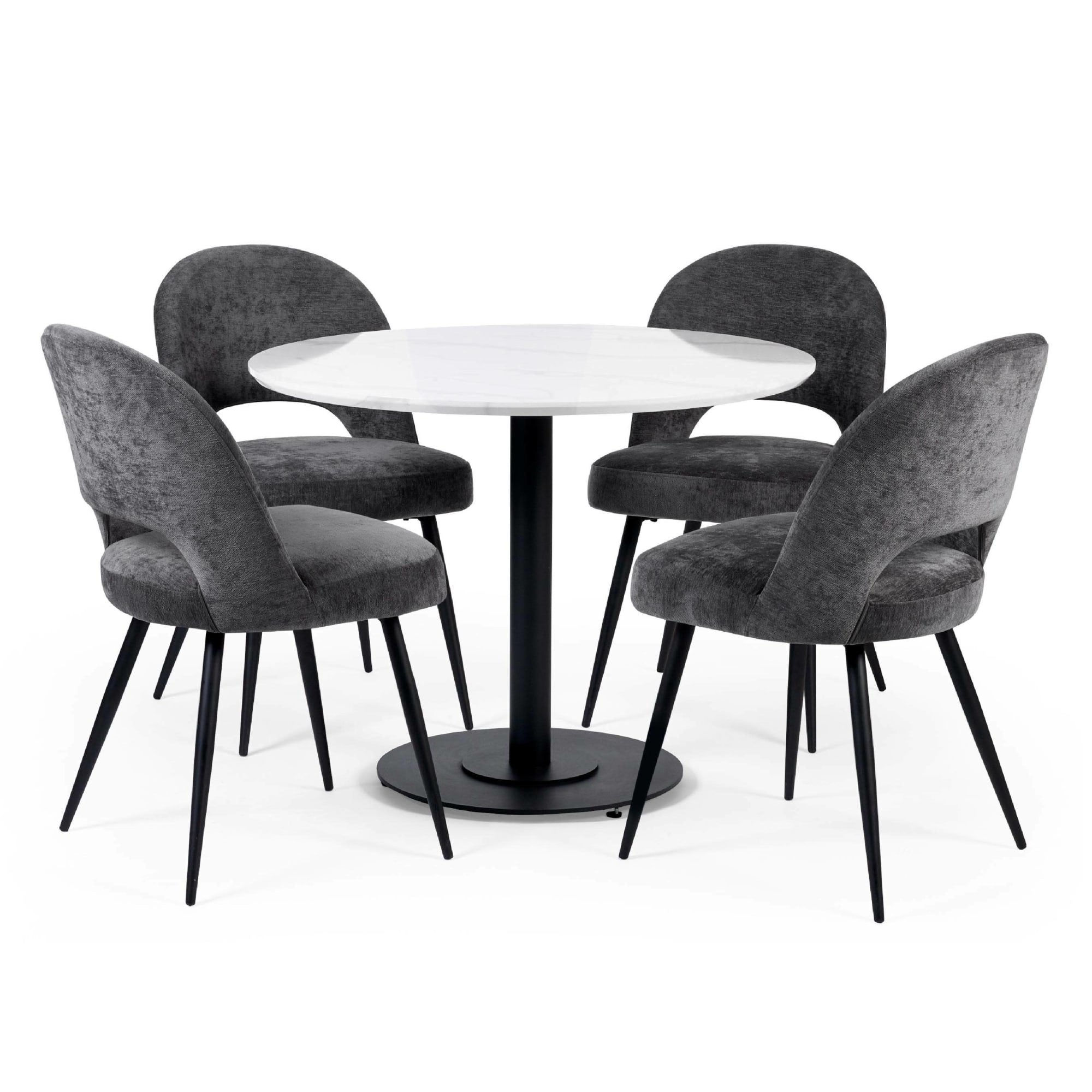 Luca 100cm Round Dining Table White