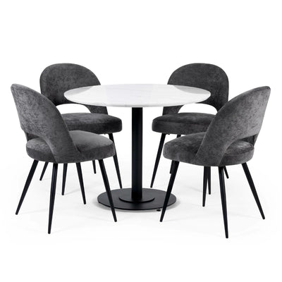 Luca 100cm Round Dining Table White