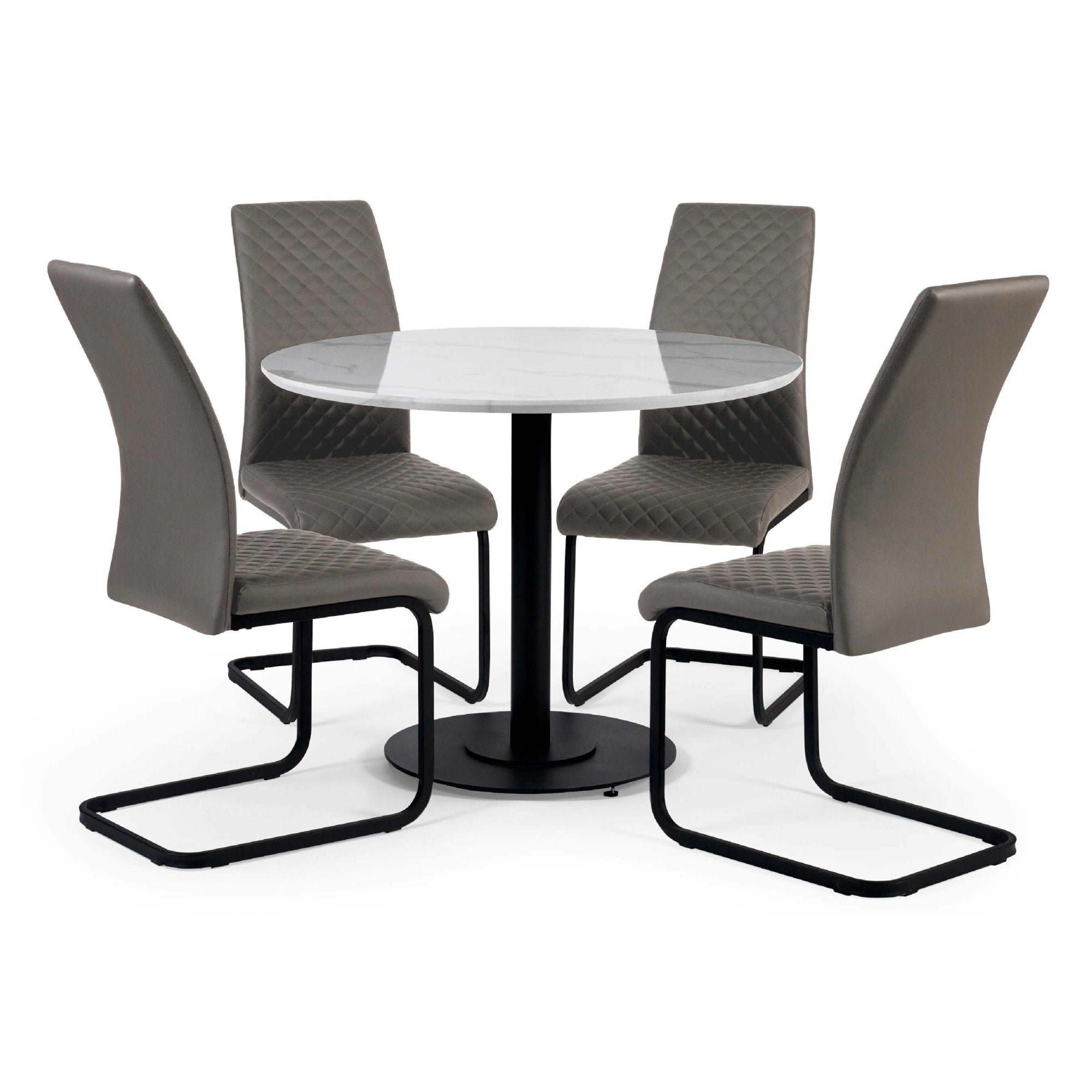 Luca 100cm Round Dining Table White