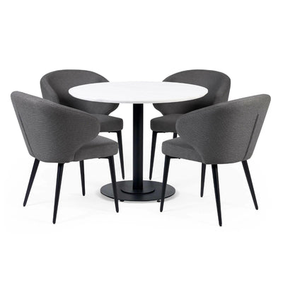 Luca 100cm Round Dining Table White