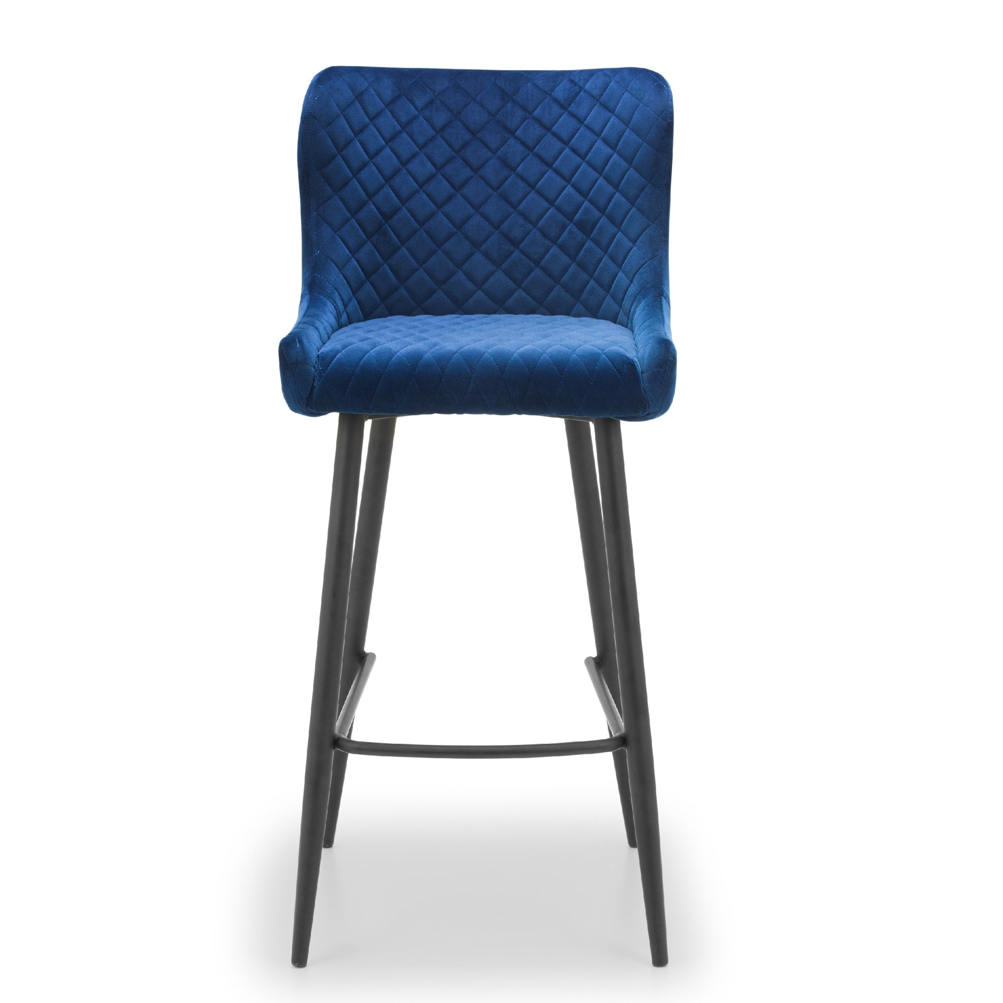 Luxe Velvet Bar Stool - Blue
