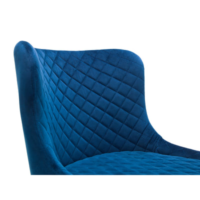 Luxe Velvet Bar Stool - Blue