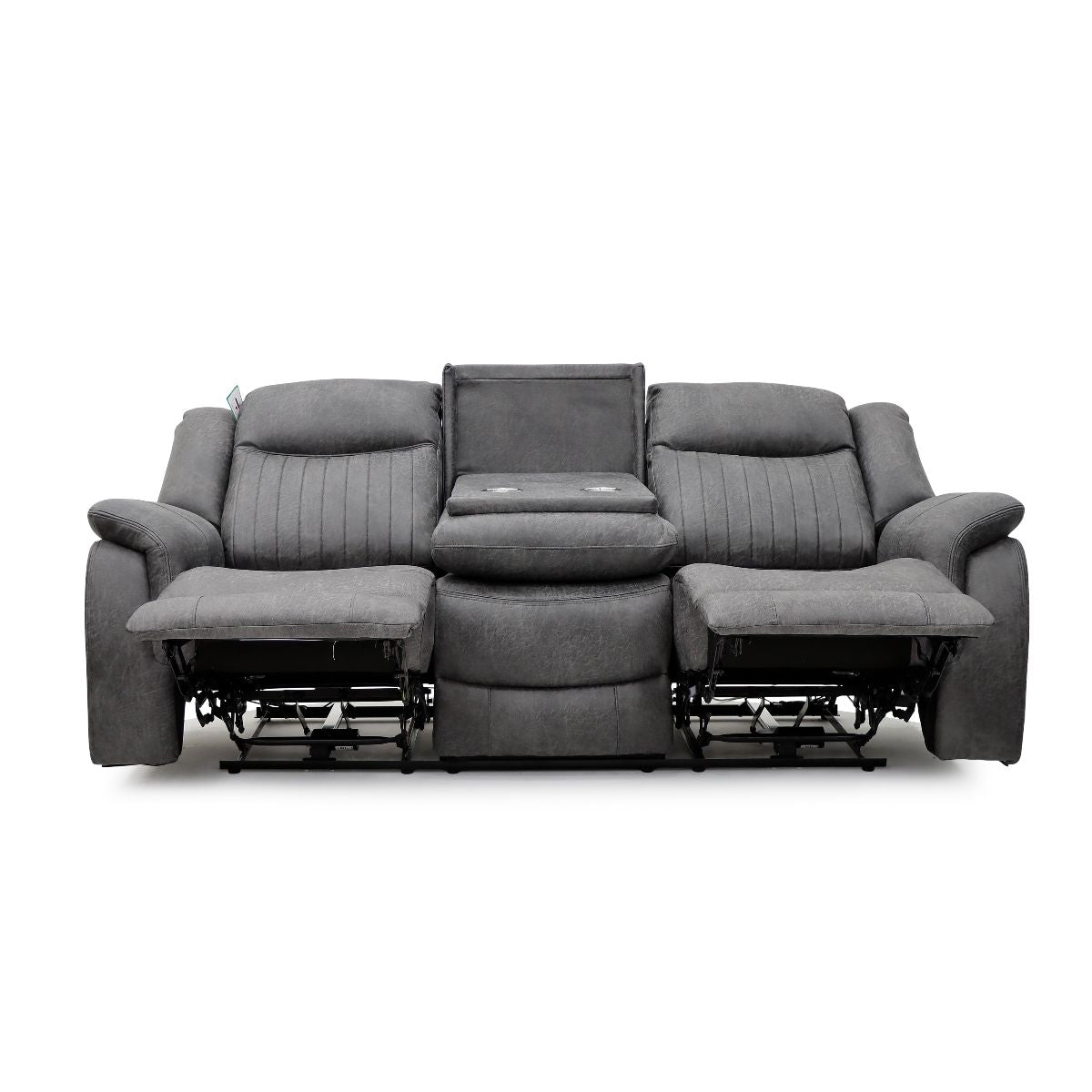 Leon Electric Recliner Sofa Grey 3 Seater