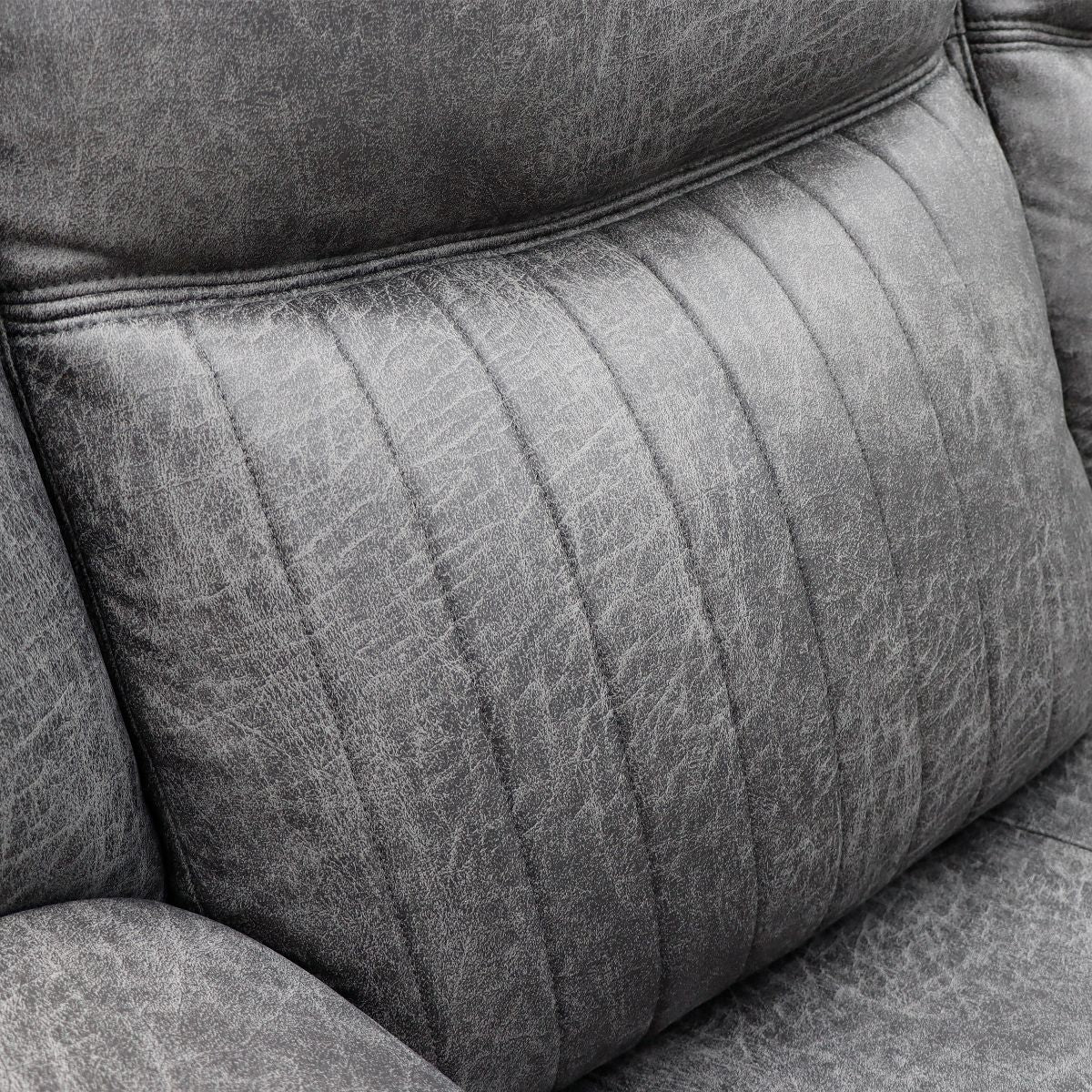 Leon Electric Recliner Sofa Grey 3 Seater