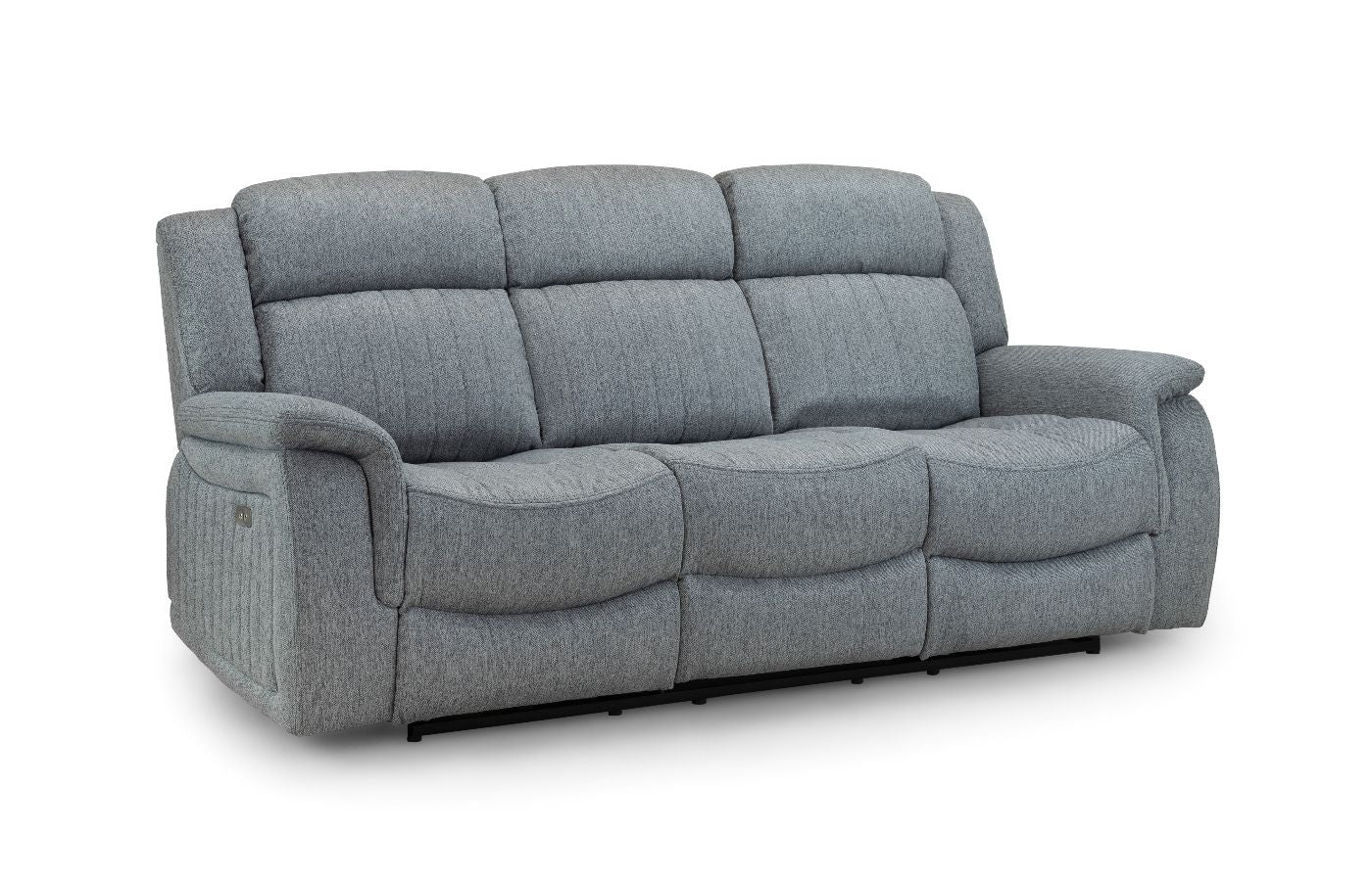 Linden Electric Recliner Sofa Grey 3 Seater