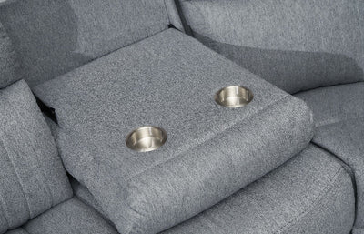 Linden Electric Recliner Sofa Grey 3 Seater
