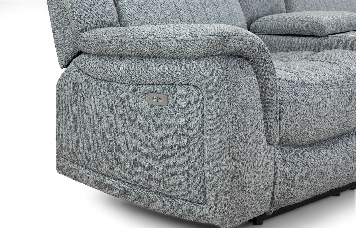Linden Electric Recliner Sofa Grey 3 Seater
