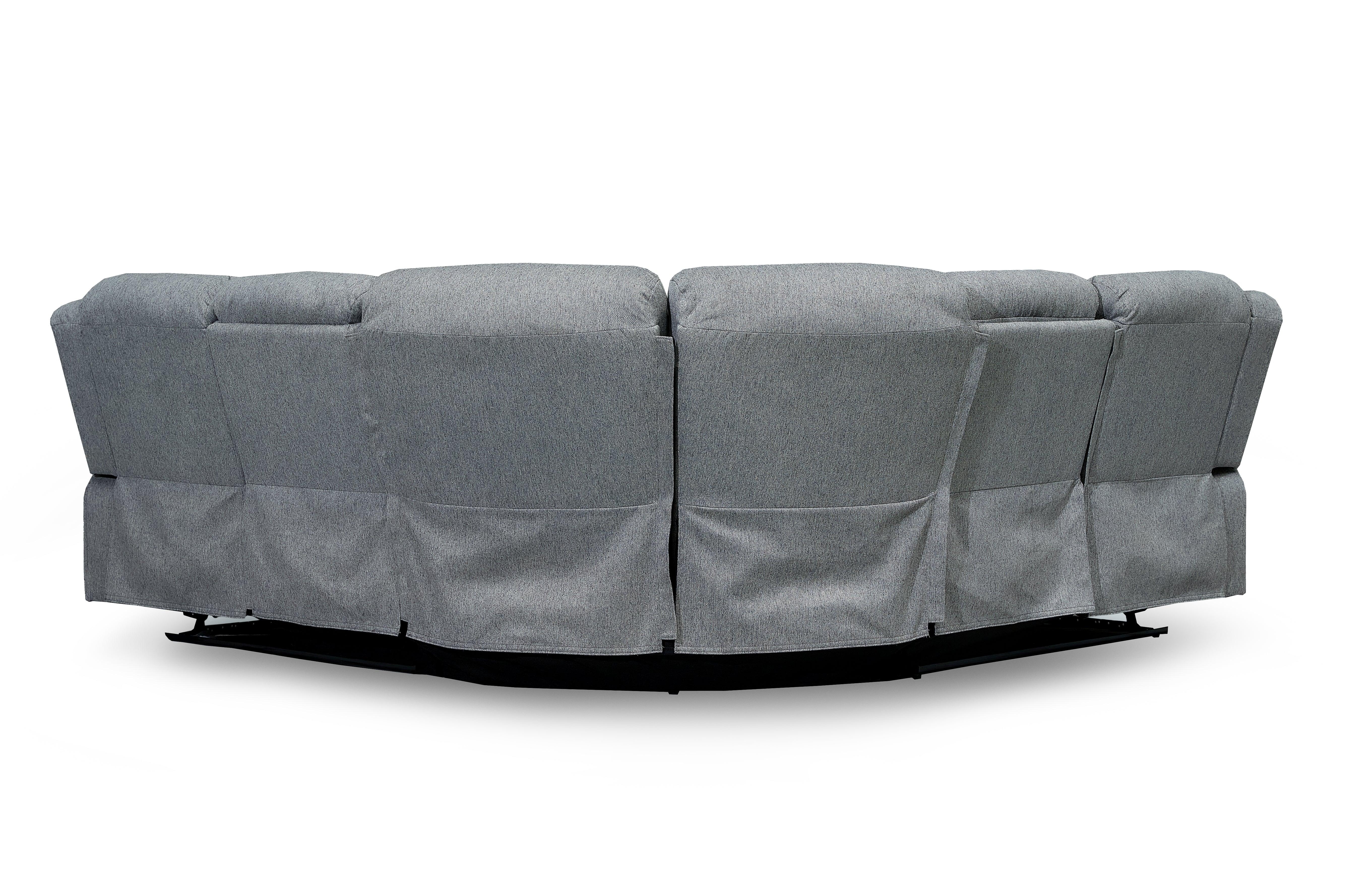 Linden Electric Recliner Sofa Grey Large Corner