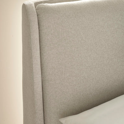 Maddock Beige Upholstered Ottoman Storage 135cm Double Bed