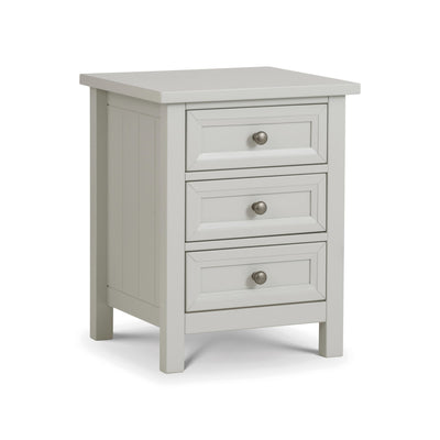 Maine 3 Drawer Bedside - Dove Grey