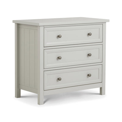 Maine 3 Drawer Wide Chest - Dove Grey