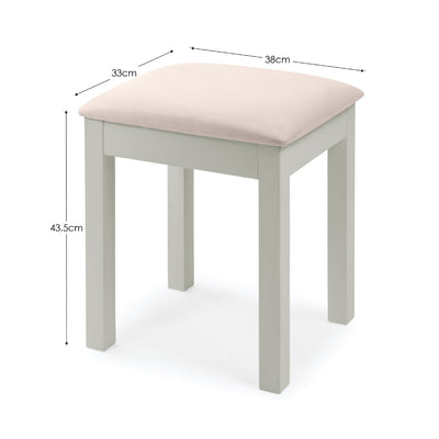 Maine Dressing Stool - Dove Grey