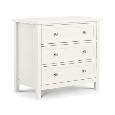 Maine 3 Drawer Wide Chest - Surf White