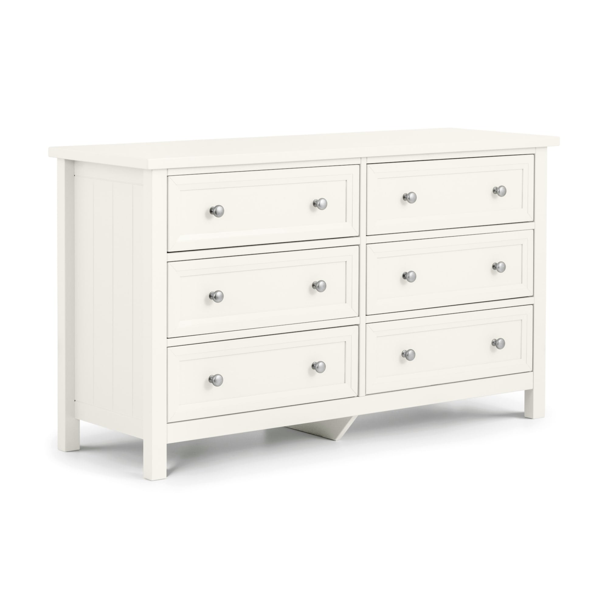 Maine 6 Drawer Wide Chest - Surf White