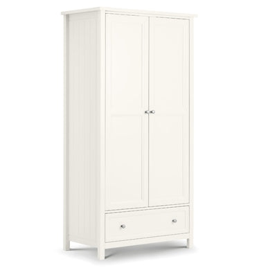 Maine 2 Door Combination Wardrobe - Surf White