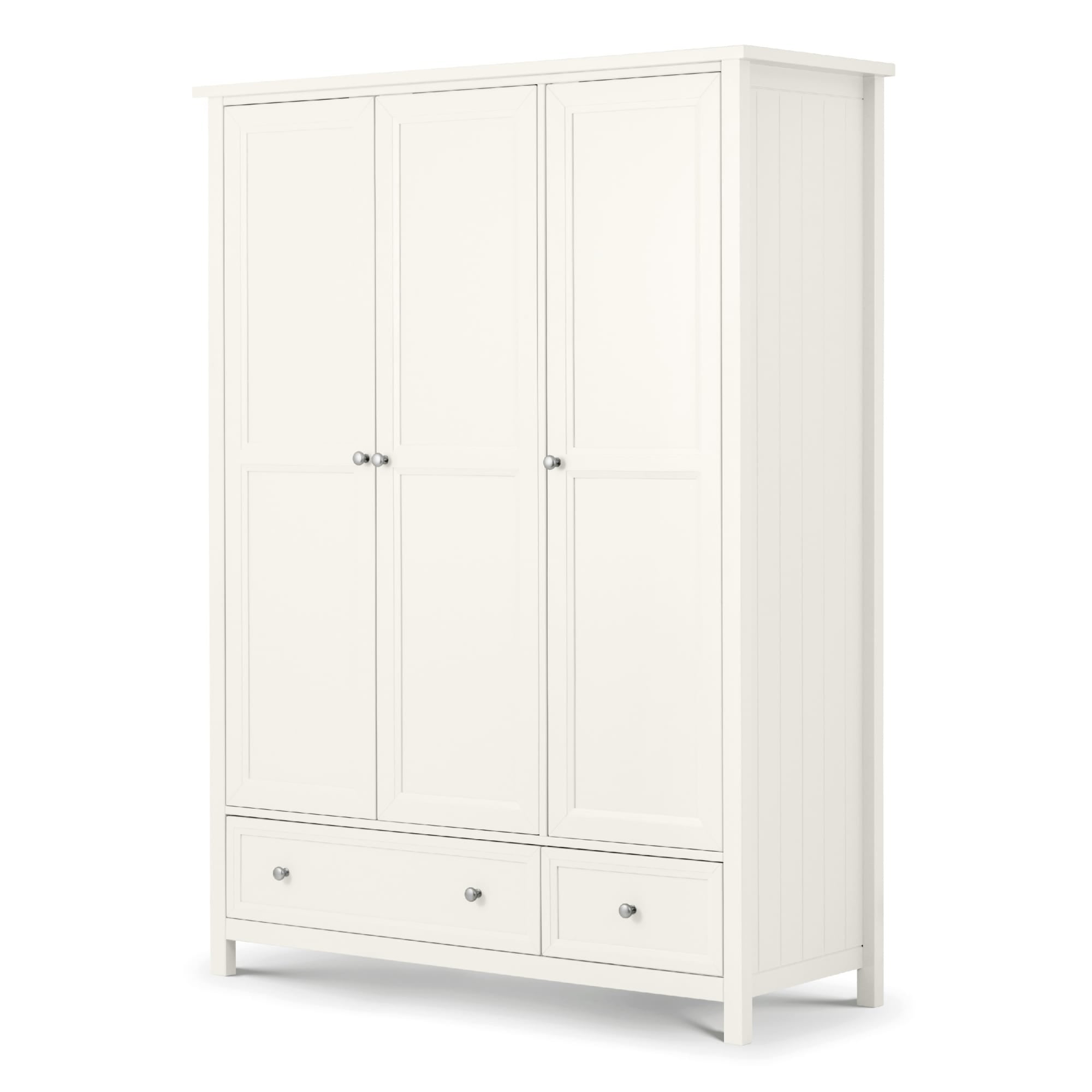 Maine 3 Door Combination Wardrobe - Surf White