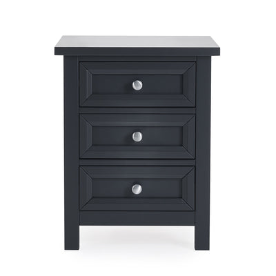 Maine 3 Drawer Bedside - Anthracite