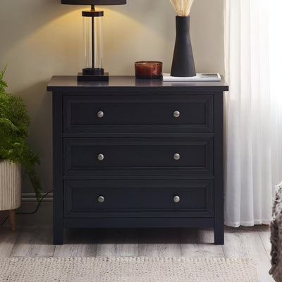 Maine 3 Drawer Wide Chest - Anthracite