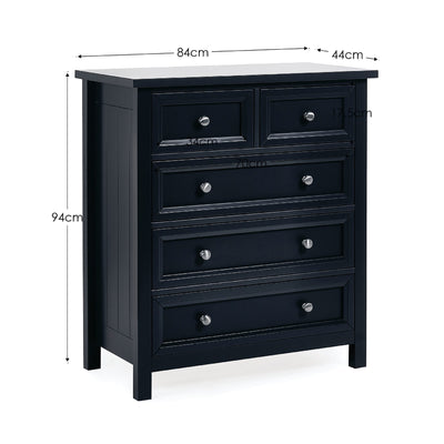 Maine 3 + 2 Drawer Chest - Anthracite