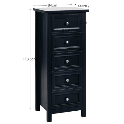 Maine 5 Drawer Tall Chest - Anthracite