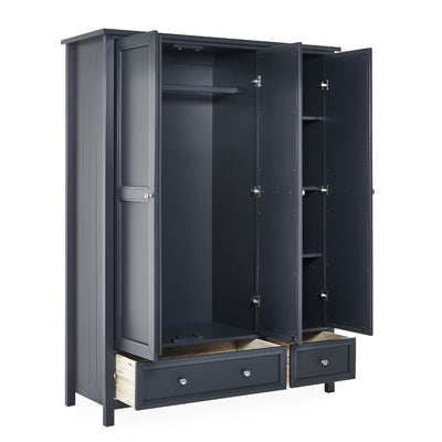 Maine 3 Door Combination Wardrobe - Anthracite
