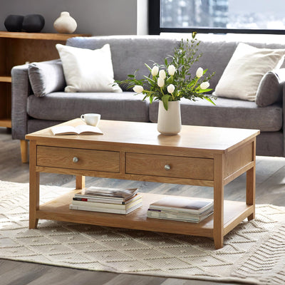 Mallory Coffee Table with 2 Drawers