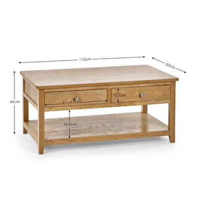 Mallory Coffee Table with 2 Drawers