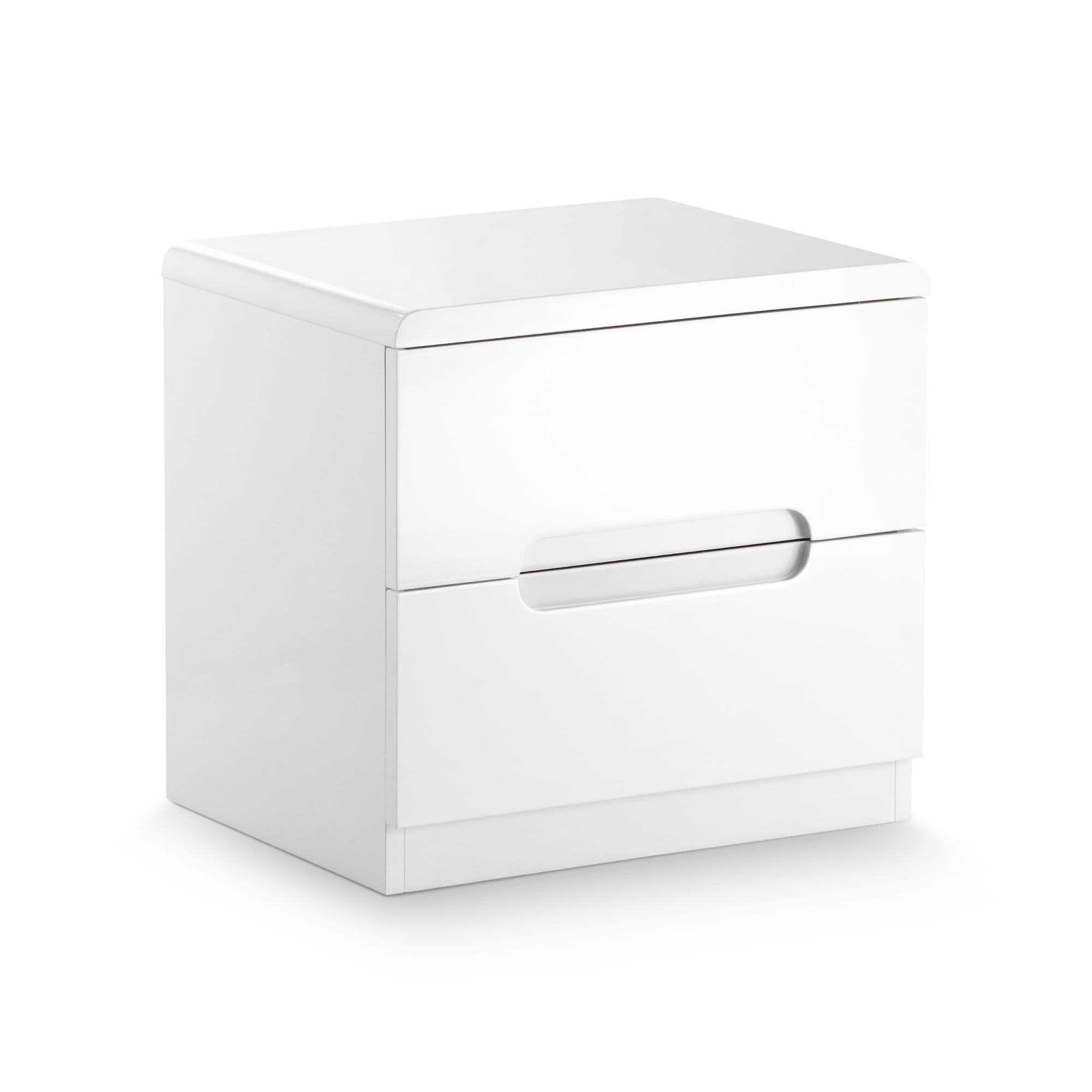 Manhattan 2 Drawer Bedside - White