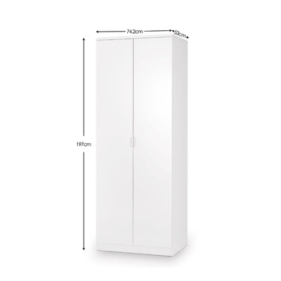 Manhattan 2 Door Wardrobe - White