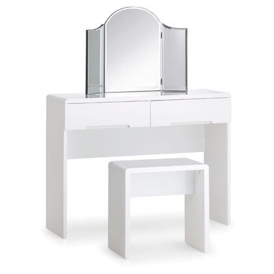 Manhattan Dressing Table With 2 Drawers - White