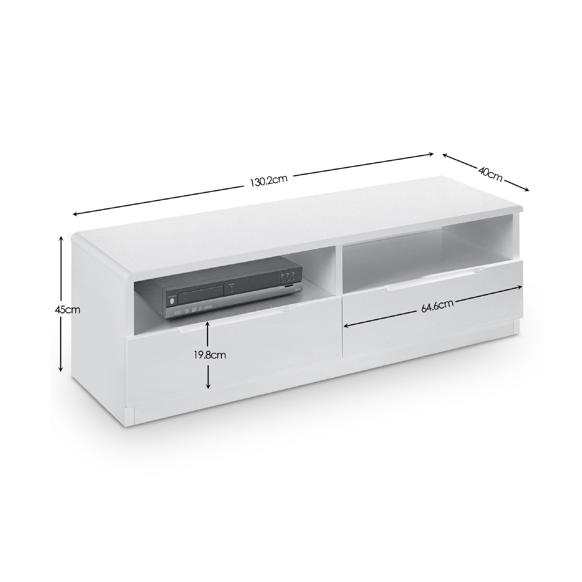 Manhattan 2 Drawer Media Unit
