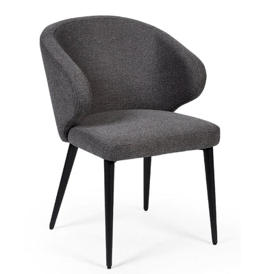 Set of 2 Marcus Mid Grey Fabric Dining Chairs
