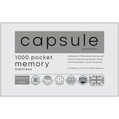 Capsule Memory Pocket 1000 135cm Double Mattress