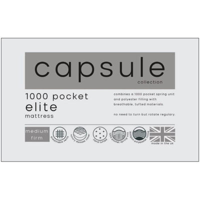 Capsule Elite Pocket 1000 Mattress 180Cm