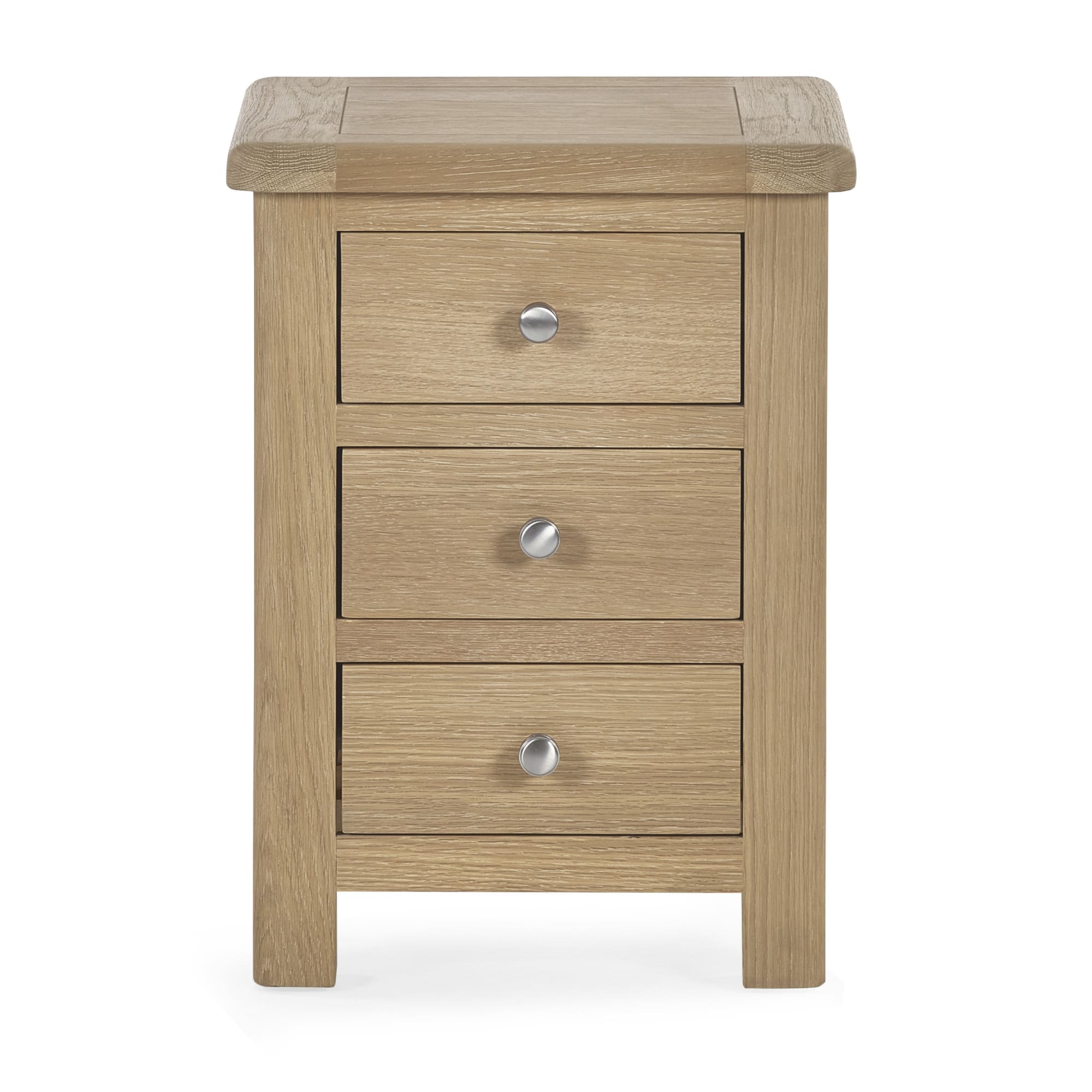 Memphis Limed Oak 3 Drawer Bedside