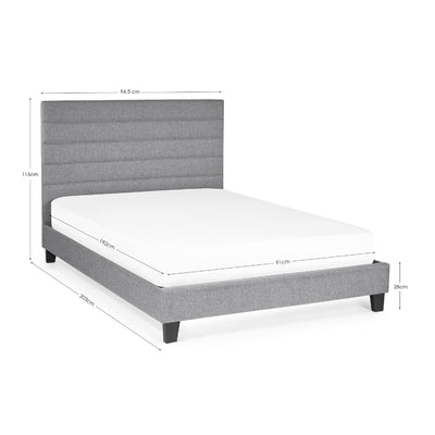 Merida 90cm Single Bed - Grey