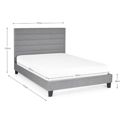 Merida 135cm Double Bed - Grey