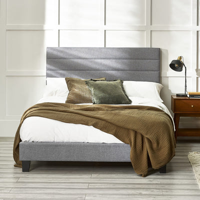 Merida 150cm King Bed - Grey