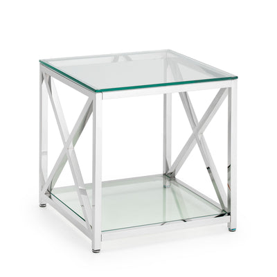 Miami Lamp Table - Silver