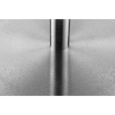 Milan Round Glass Brushed Steel Pedestal Table