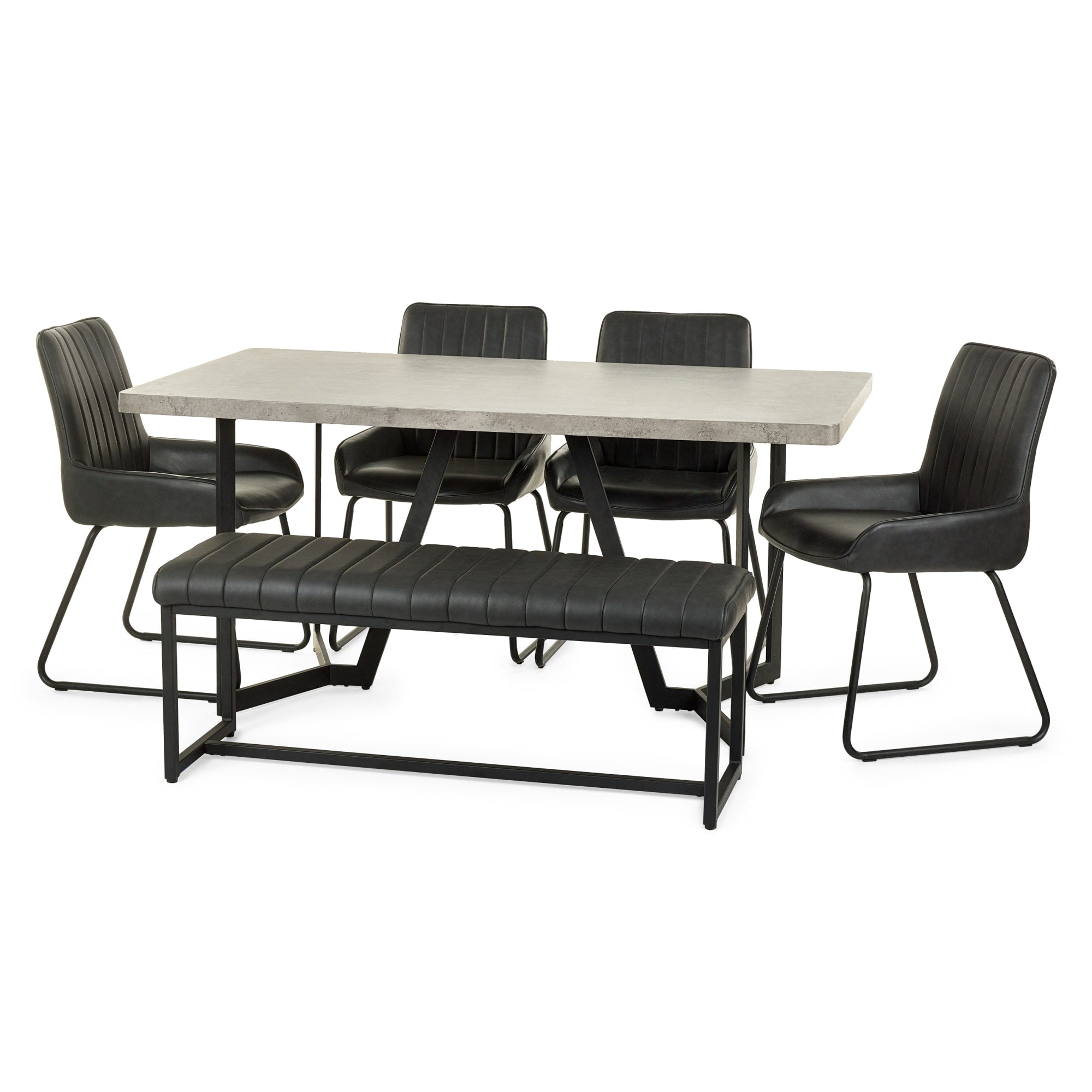 Miller Concrete Effect Dining Table