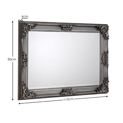 Rococo Pewter Wall Mirror