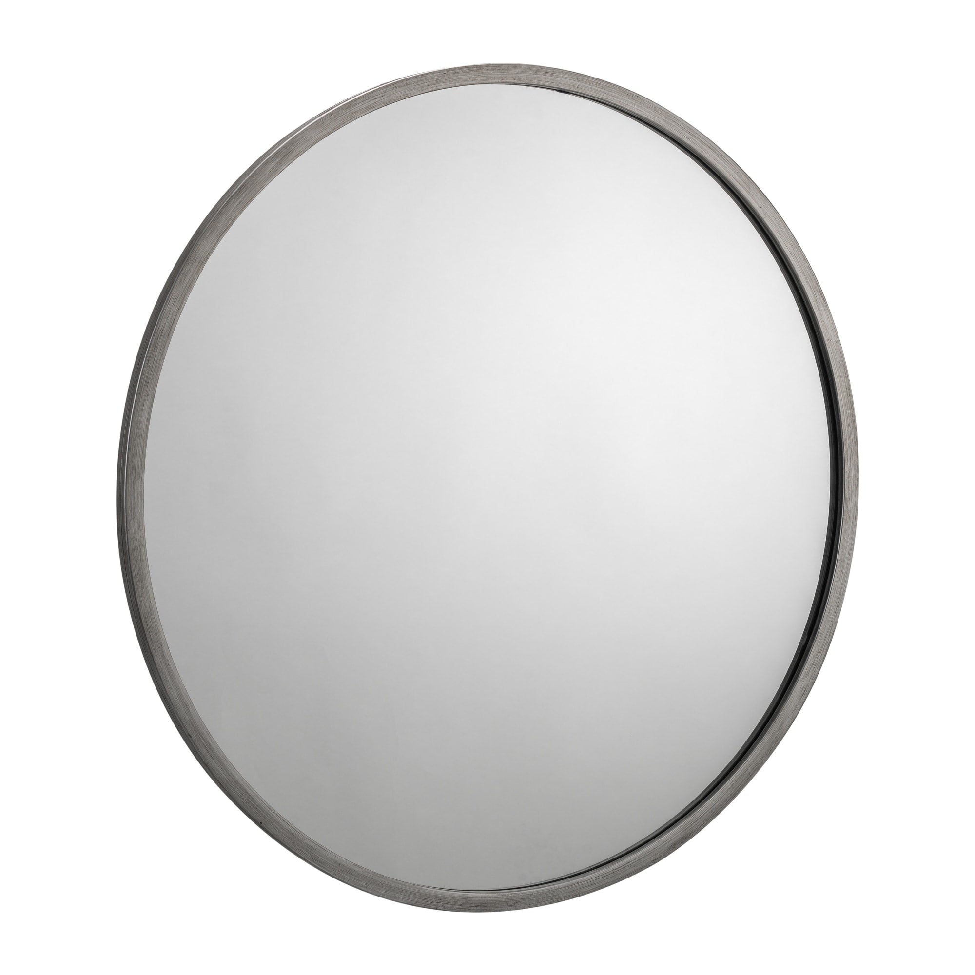 Octave Round Pewter Wall Mirror