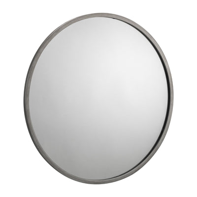 Octave Round Pewter Wall Mirror